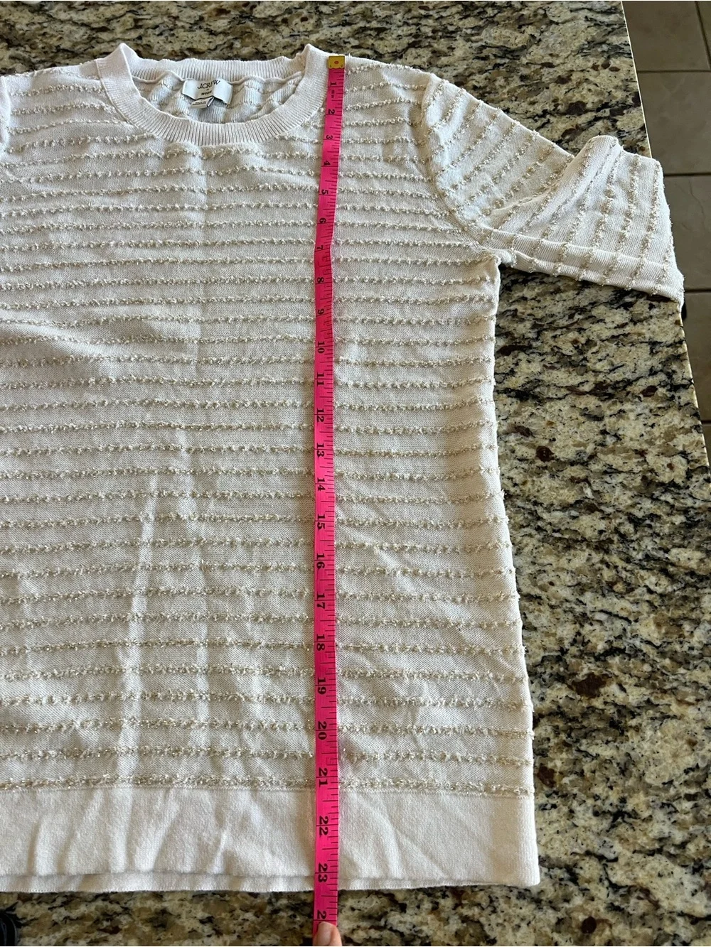 New J. Crew Metallic-stripe Teddie Sweater XS
